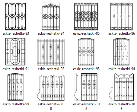 Эскизы кованых решеток на окна