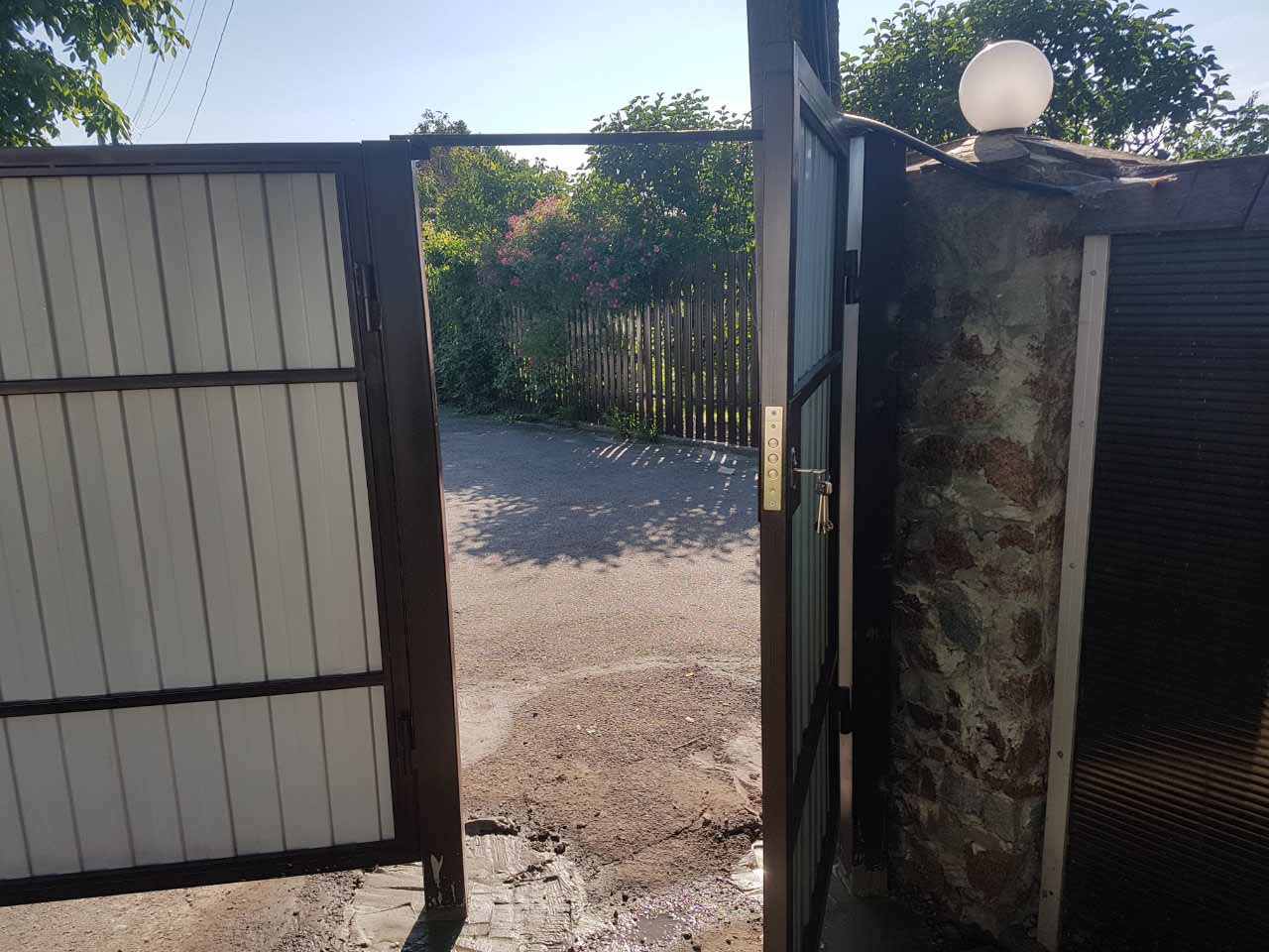 Ворота из профнастила для дачи с калиткой от 08.06.19